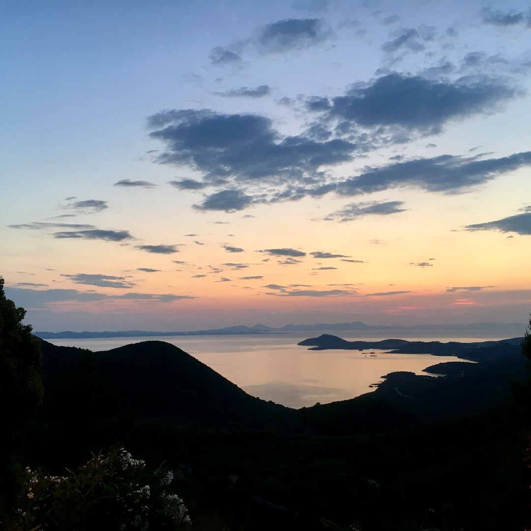 Sunset over the islands