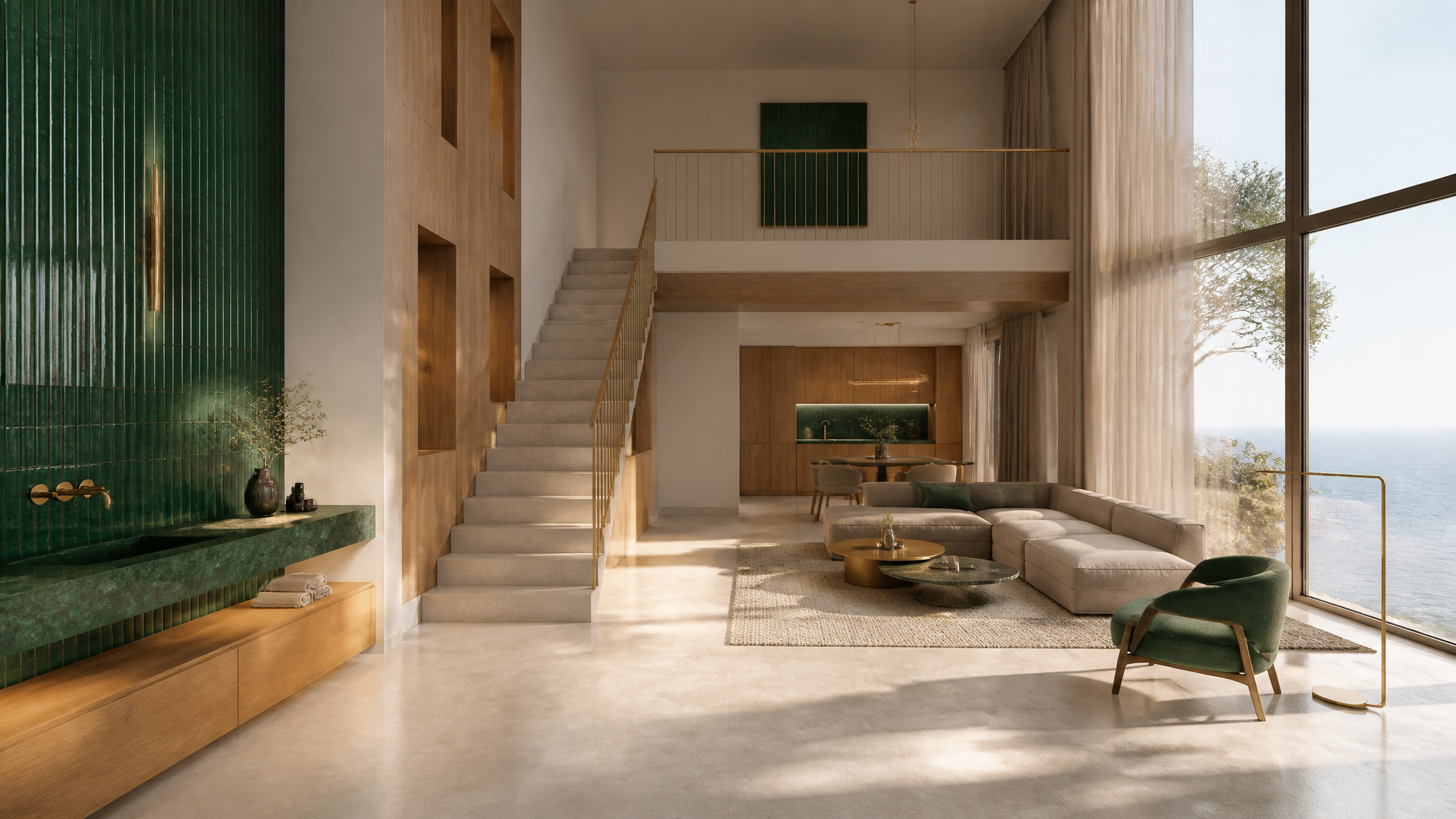 Maisonette 2 – Smaragd & Safran, Stimmungsreferenz